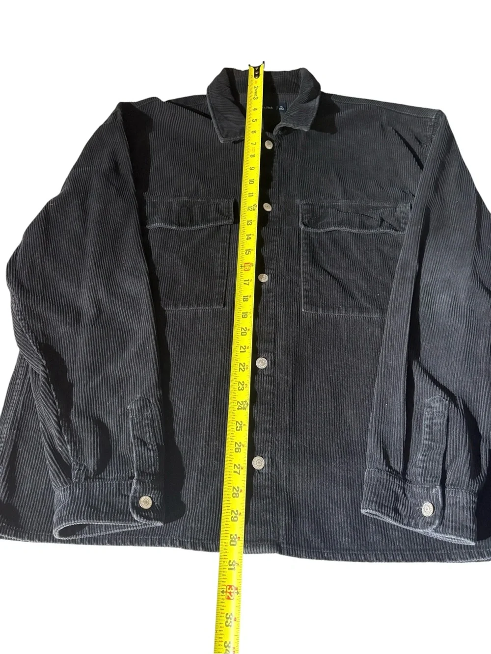 Abercrombie & Fitch Men's Black Corduroy Button-Down Shirt - Size XL